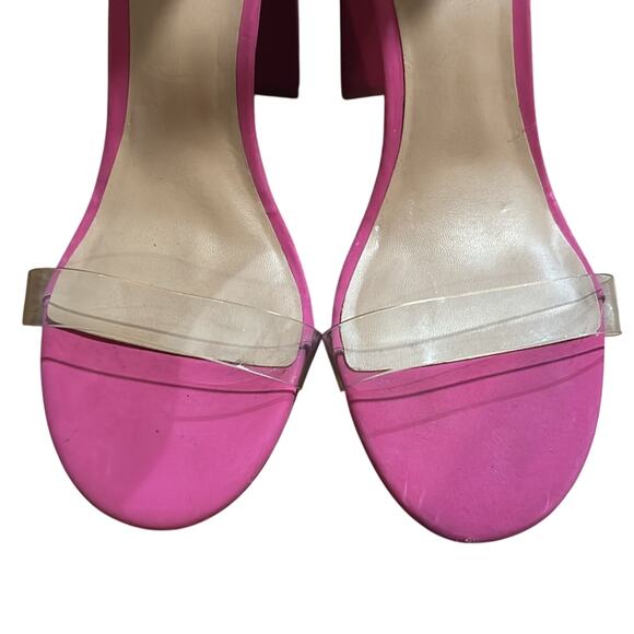 Woman’s Call It Spring Pink Chunky Heels Size 10 - Picture 4 of 8